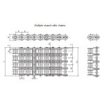 Serijos trumpų žingsnių tikslumo ritininė grandinė