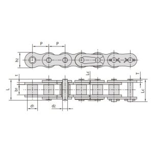 dacromet padengta ritininė grandinė