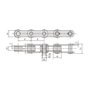 FVC serijos tuščiavidurės kaištinės konvejerių grandinės