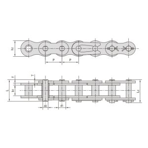 be ritinėlių kėlimo grandinė