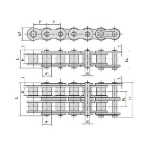 savaiminio tepimo trumpo žingsnio ritininė grandinė