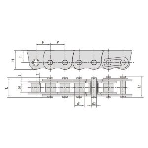 nerūdijančio plieno grandinės, apsaugančios nuo šoninio išlinkimo, skirtos stumiamiesiems langams