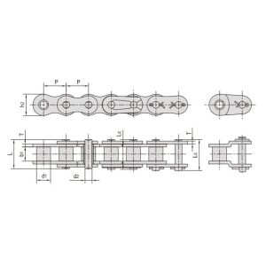 nerūdijančio plieno trumpo žingsnio ritininė grandinė