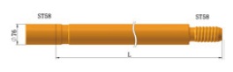 ST58-D76-ST58 gręžimo vamzdis